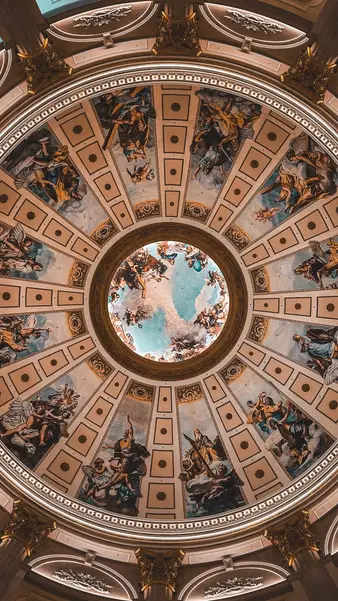 A frescoed dome, straight up