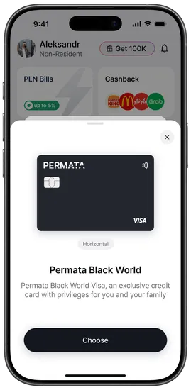 Permata Bank mobile interface preview