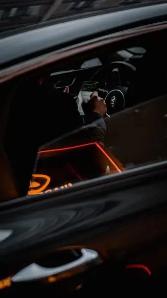 Behind the wheel at night