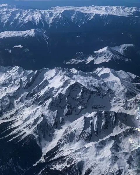 The Caucasus from a plane window
